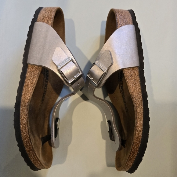 Birkenstock Kids Gizeh Silver Sandals Sz 32 Or 1-1.5 Junior - Picture 11 of 15